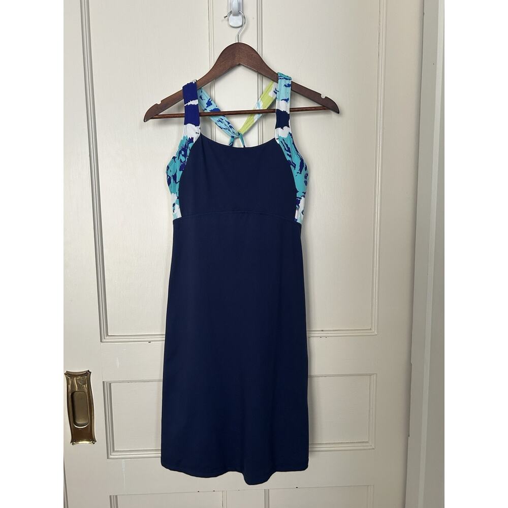 Title Nine Athletic Tennis Golf Dress Womens Size Medium Blue Athleisure Comfort